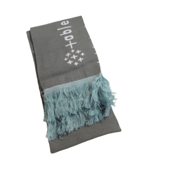 Scarf Light Blue Fringe - Picture 1 of 1